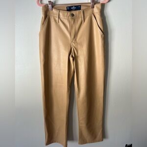 Hollister Women's Leather Tan Pants